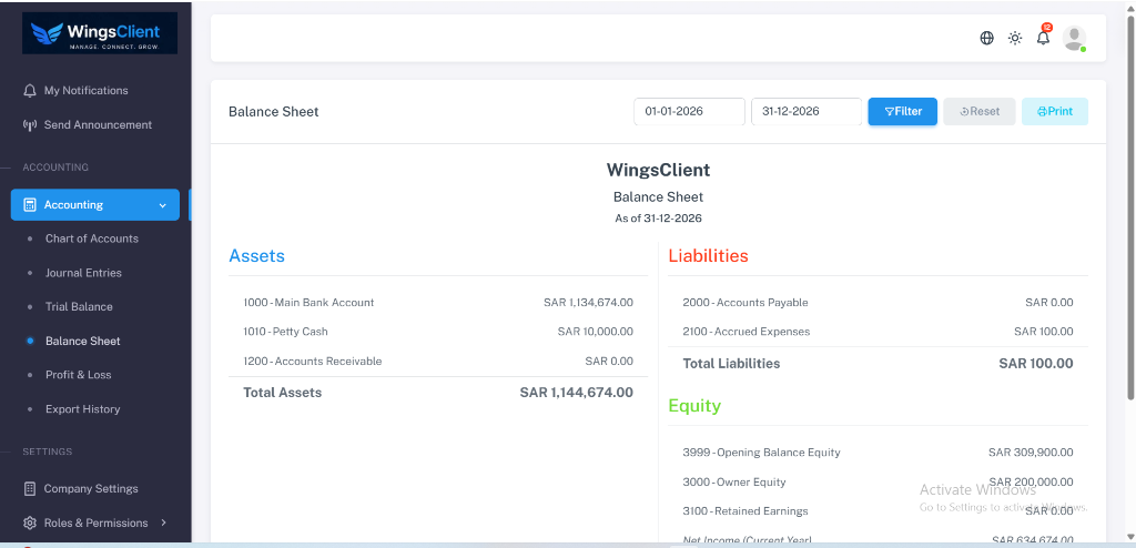 WingsClient ZATCA Phase 2 E-Invoicing Submissions Clearance Portal